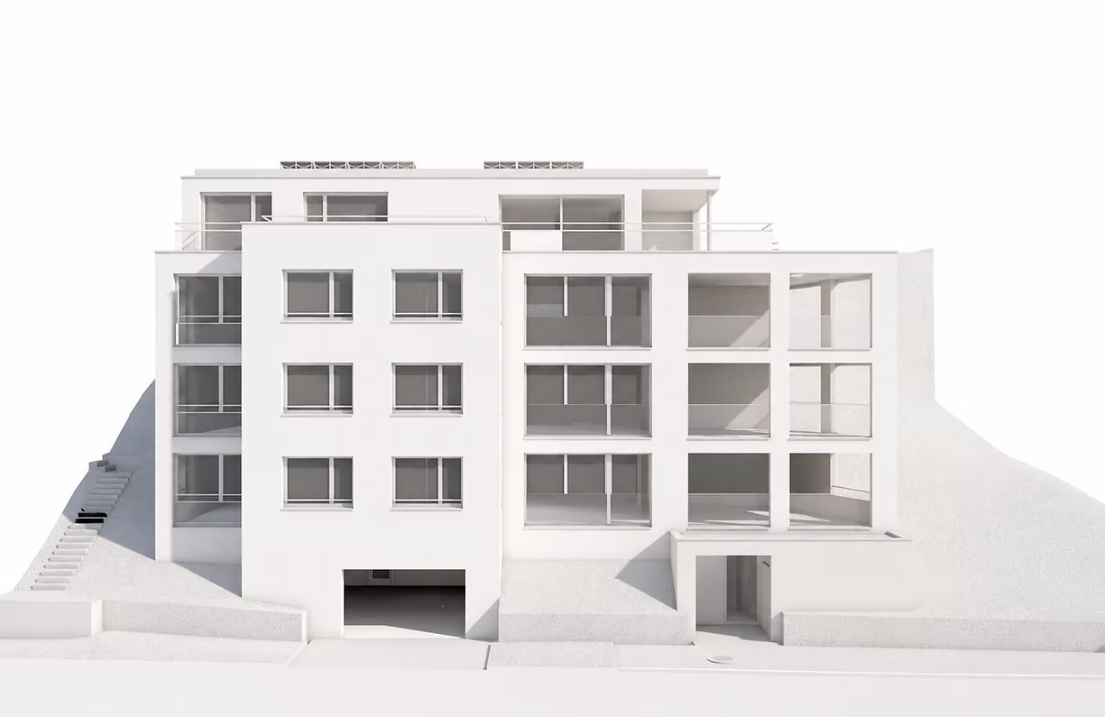 So soll das neue Wohnhaus an der Kantonsstrasse aussehen.